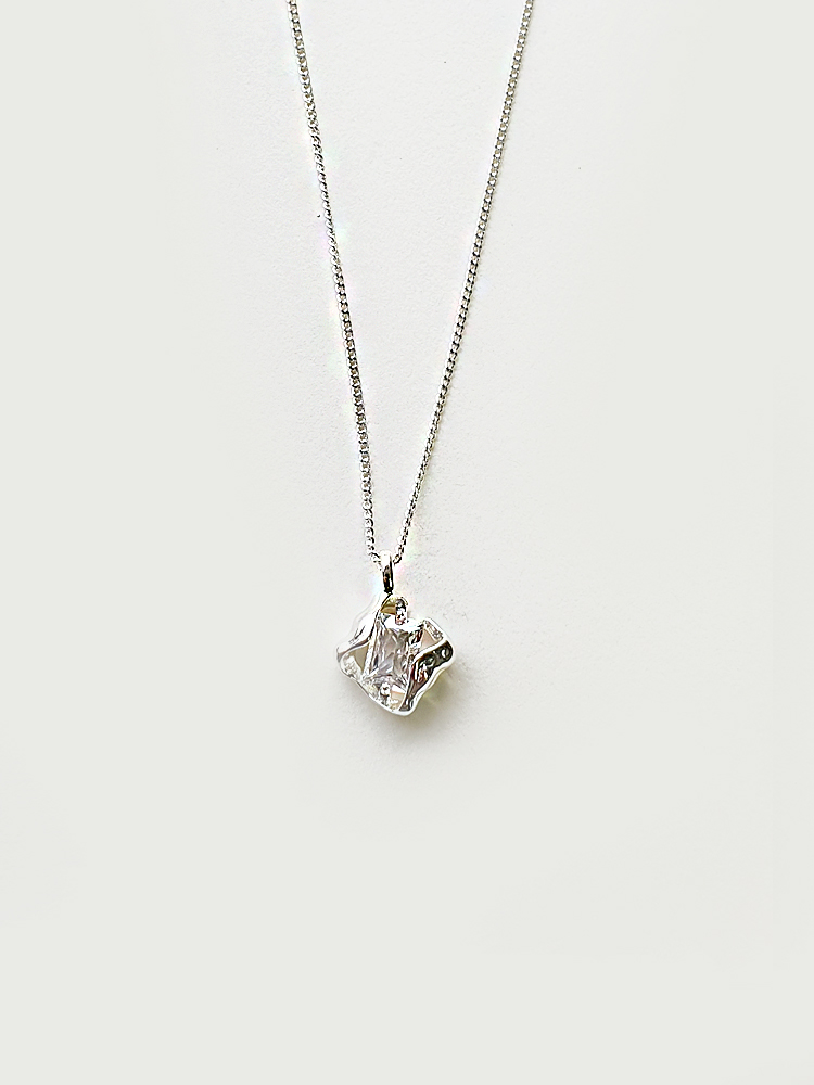 Silver Ice Cube Necklace 실버 아이스 큐브 목걸이